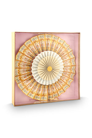 Seinäkoriste Rosette keltainen 40 cm