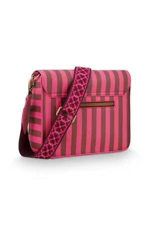 Pip Studio - Olkalaukku Fenna Stripe pinkki
