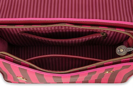 Pip Studio - Olkalaukku Fenna Stripe pinkki