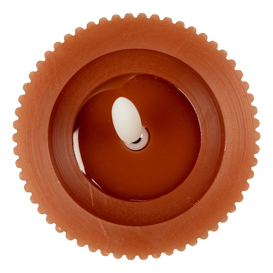 LED Candle Brown Wax 8x13 cm