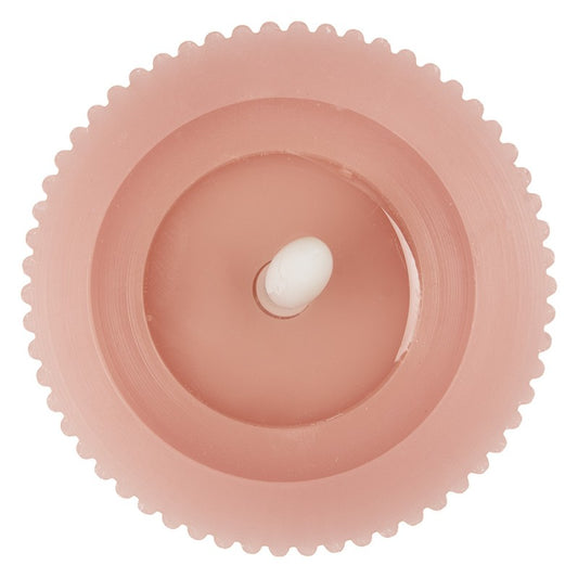 LED Candle Pink Wax 8x13 cm