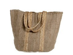 Beige räsymattokassi