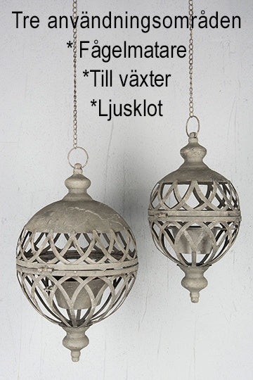 Lyhty, pieni pyöreä ketjulla