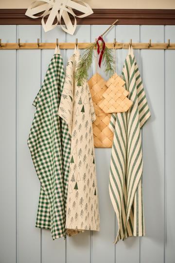 Vihreäruudullinen keittiöpyyhe