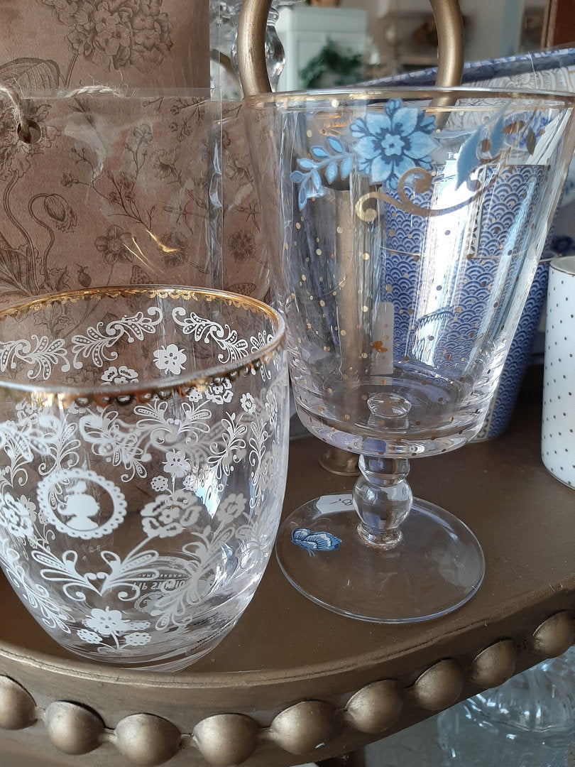 Jalallinen juomalasi Royal Golden Dots