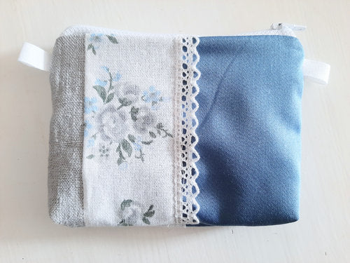Cerisa's handmade - Romanttinen sininen kukkaro (21)