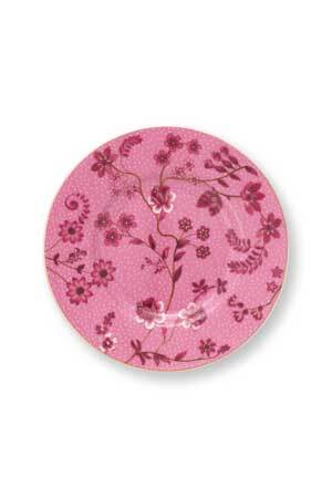 Pieni pinkki lautanen Jolie Flowers