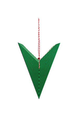 Vihreä raidallinen paperitähti 60 cm