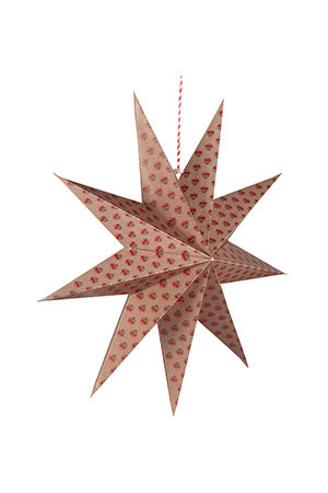 Paperitähti Jaipur Flower punainen-beige 60 cm
