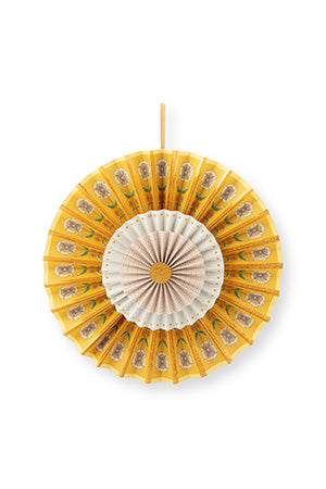 Seinäkoriste Rosette keltainen 35 cm