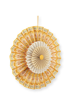 Seinäkoriste Rosette keltainen 40 cm