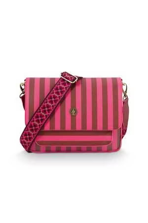 Pip Studio - Olkalaukku Fenna Stripe pinkki