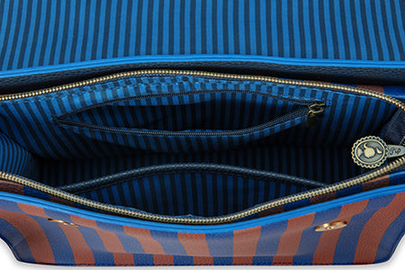 Olkalaukku Fenna Stripe sininen