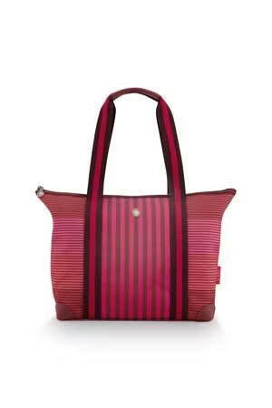 Pip Studio - Pinkki laukku Tilda Stripe medium