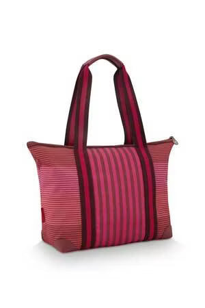 Pip Studio - Pinkki laukku Tilda Stripe medium