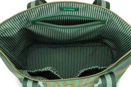 Pip Studio - Vihreä laukku Tilda Stripe medium