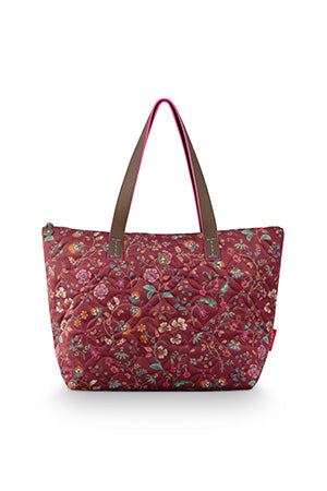 Olkalaukku Tilda Medium Flora Bangelore dark pink