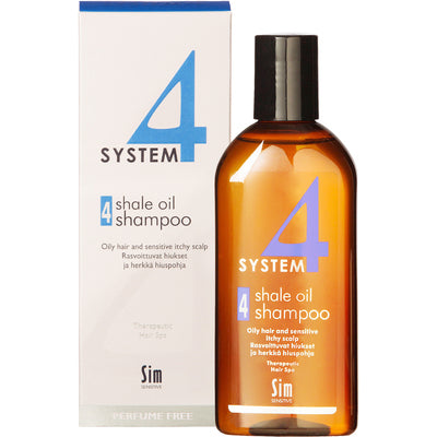 Shale oil shampoo 4, rasvoittuvat hiukset ja herkkä hiuspohja