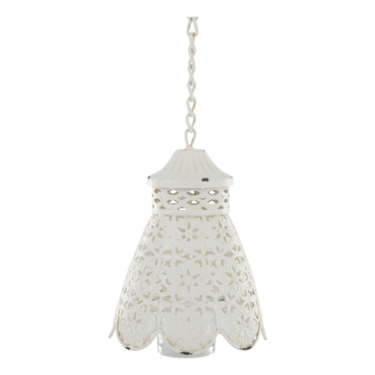 Antiikinvalkoinen lyhty, halkaisija 12,5 cm