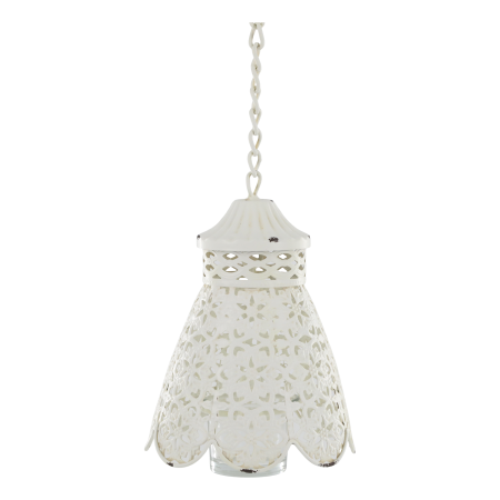 Antiikinvalkoinen lyhty, halkaisija 12,5 cm