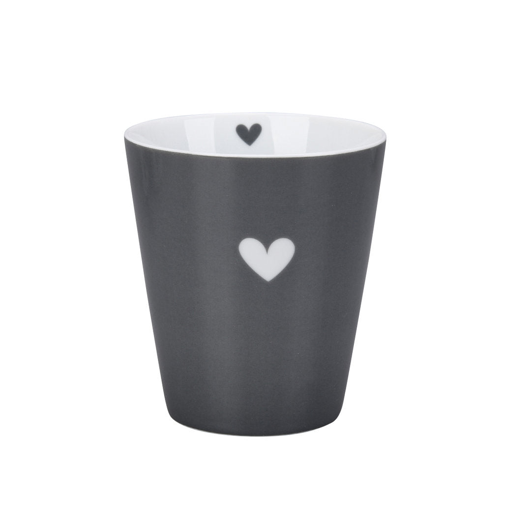 Muki Happy Mug tummanharmaa