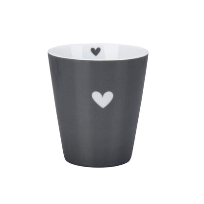 Muki Happy Mug tummanharmaa