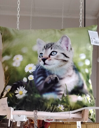 Kesäinen kissa tyynynpäällinen