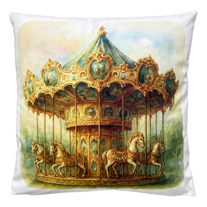 Decorative Cushion Beige Polyester 45x45 Carousel