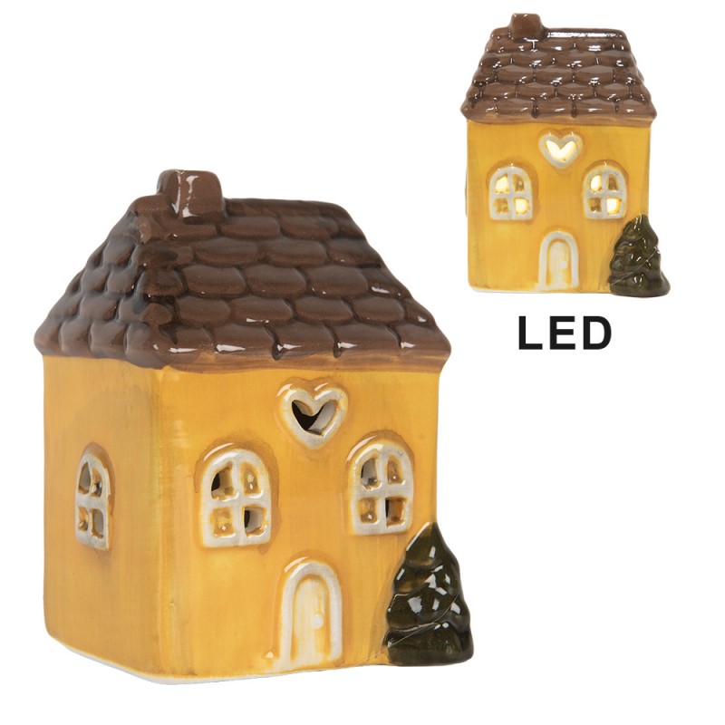 Pieni LED Talo keltainen