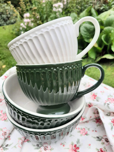 Greengate teekuppi Alice tummanvihreä