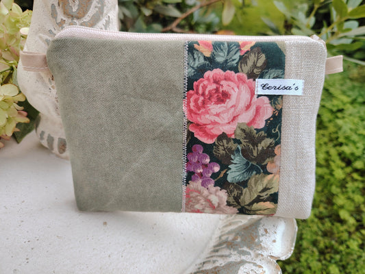 Vihreä-beige pieni pussukka (10)