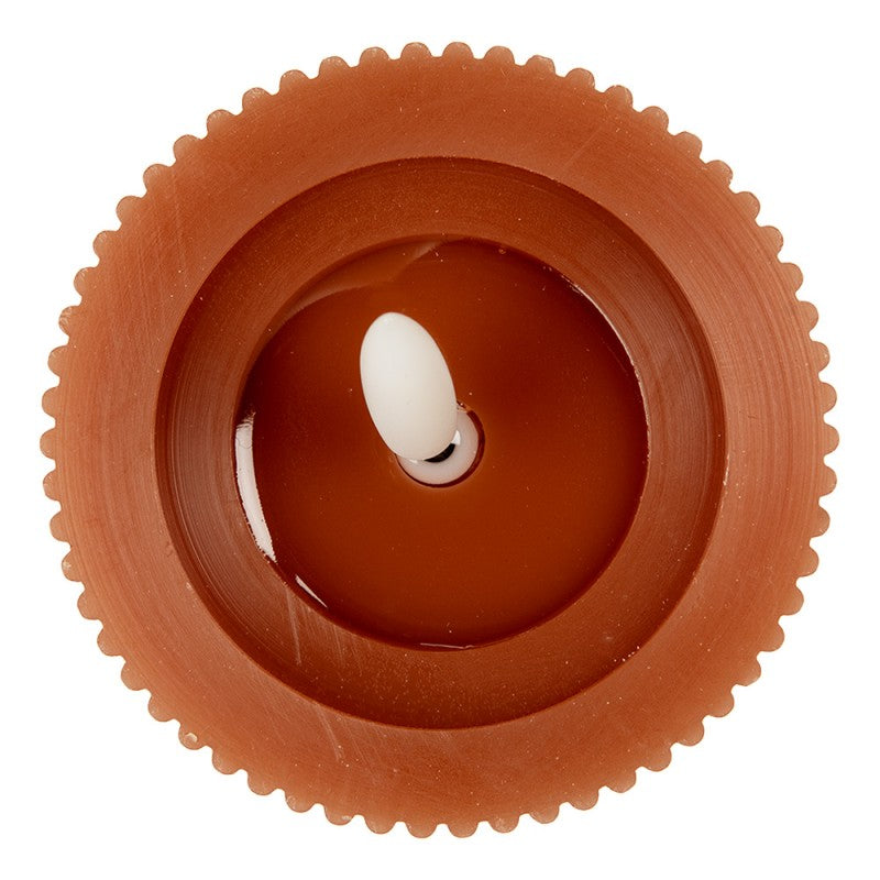 LED Candle Brown Wax 8x13 cm