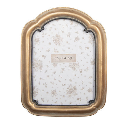 Photo Frame Gold Colored Plastic 10x15 cm