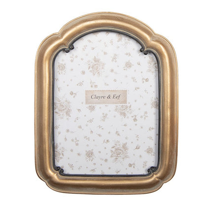 Photo Frame Gold Colored Plastic 13x18 cm